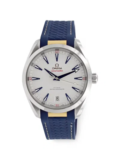 Pre-owned Omega Seamaster Aqua Terra 41mm Watch In White