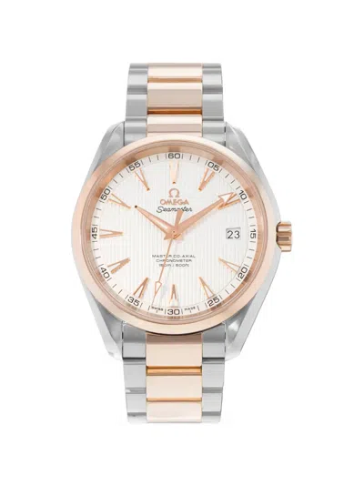 Pre-owned Omega Seamaster Aqua Terra 41mm Watch In White