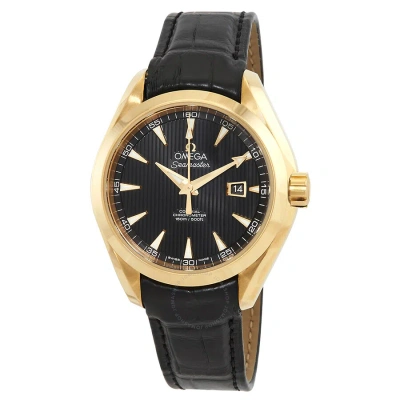 Omega Seamaster Aqua Terra Automatic Chronometer Black Dial Ladies Watch 231.53.34.20.01.001 In Aqua / Black / Gold / Yellow
