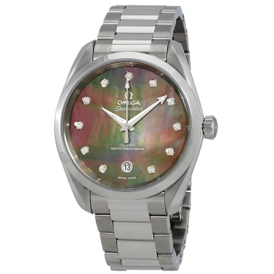 Omega Seamaster Aqua Terra Automatic Chronometer Diamond Ladies Watch 220.10.38.20.57.001 In Metallic