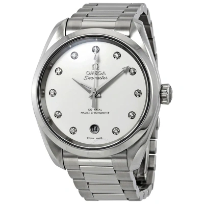 Omega Seamaster Aqua Terra Automatic Diamond Silver Dial Ladies Watch 220.10.38.20.52.001 In Metallic