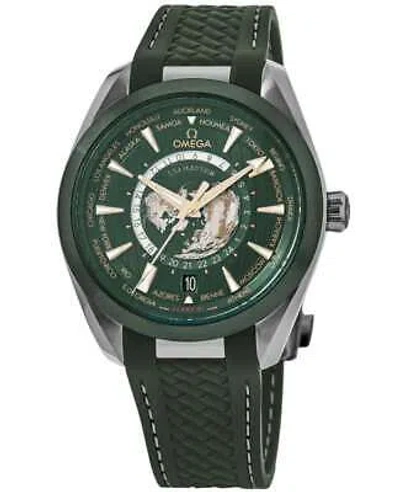 Pre-owned Omega Seamaster Aqua Terra Gmt Worldtimer Men's Watch 220.32.43.22.10.001