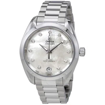 Omega Seamaster Aqua Terra Mother Of Pearl Dial Ladies Watch 220.10.34.20.55.001 In Gray