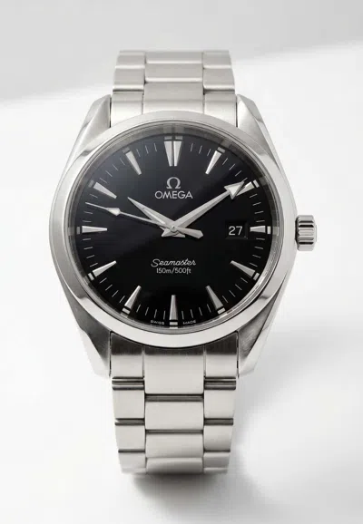 Omega Seamaster Aqua Terra Stainless Steel Watch In Silver