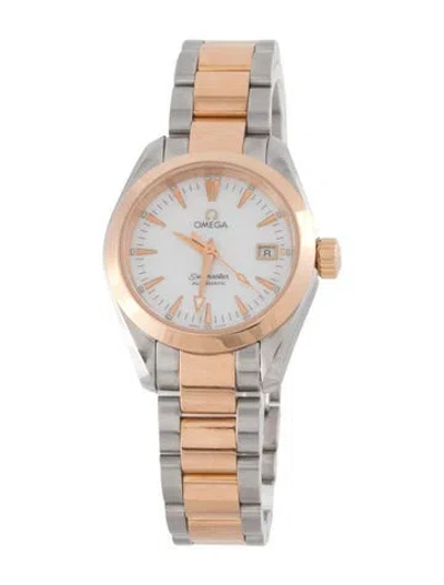 Pre-owned Omega Seamaster Aqua Terra Watch, 29mm In Multi