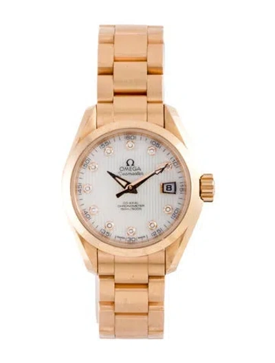 Pre-owned Omega Seamaster Aqua Terra Watch, 30mm In Multi