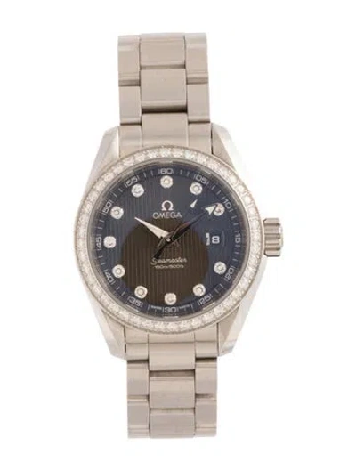 Pre-owned Omega Seamaster Aqua Terra Watch, 30mm In Multicolor