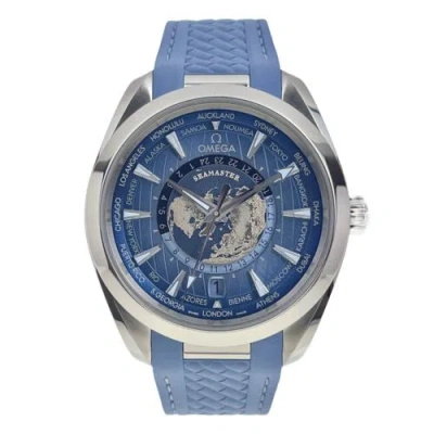 Pre-owned Omega Seamaster Aqua Terra Worldtimer Summer Blue 43mm Automatic Watch
