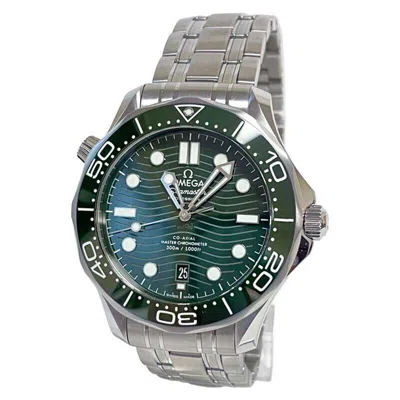Pre-owned Omega Seamaster Auto 300m Green/steel 42mm Men's Diver Watch 210.30.42.20.10.001