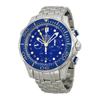 Omega Seamaster Automatic Chronograph Men's Watch 21230445203001 In Blue