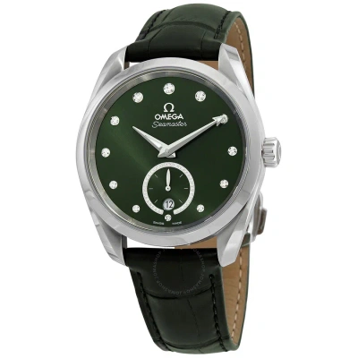 Omega Seamaster Automatic Chronometer Diamond Green Dial Ladies Watch 220.13.38.20.60.001