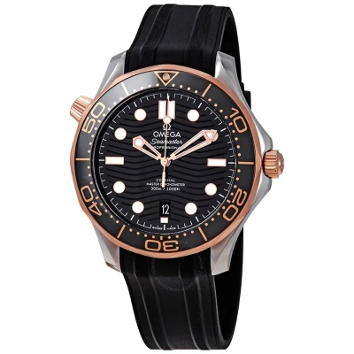 Omega Seamaster Automatic Steel & 18kt Sedna Gold Black Dial Men's Watch 210.22.42.20.01.002