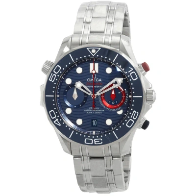 Omega Seamaster Chronograph Automatic Chronometer Blue Dial Men's Watch 210.30.44.51.03.002 In Metallic