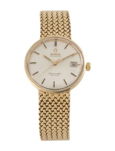 Pre-owned Omega Seamaster De Ville, 34mm In Multicolor