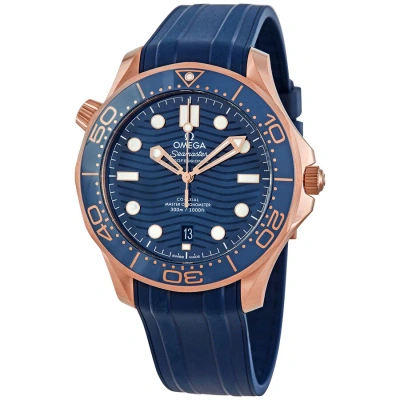 Omega Seamaster Diver 18kt Rose Gold Automatic Blue Dial Men's Watch 210.62.42.20.03.001