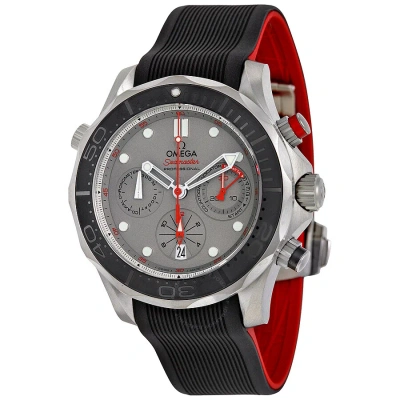 Omega Seamaster Diver 300 Etnz  Chronograph Automatic Men's Watch 212.92.44.50.99.001 In Black / Grey / Skeleton