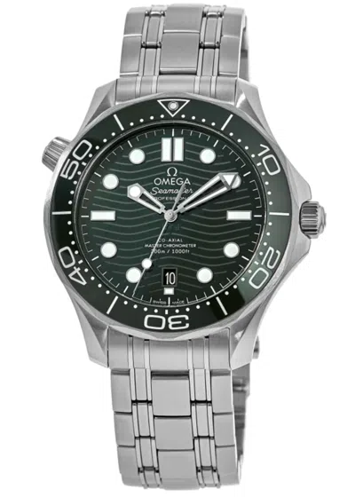 Omega Seamaster Diver 300m Automatic Green Dial Steel Bracelet Men's Watch 210.30.42.20.10.001