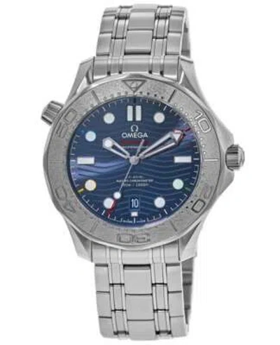Pre-owned Omega Seamaster Diver 300m "beijing 2022" Men's Watch 522.30.42.20.03.001