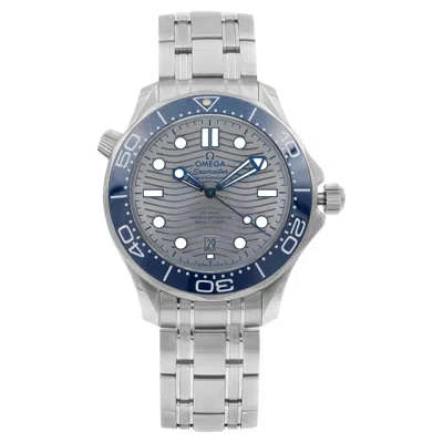 Pre-owned Omega Seamaster Diver 300m Steel Gray Wave Dial Mens Watch 210.30.42.20.06.001