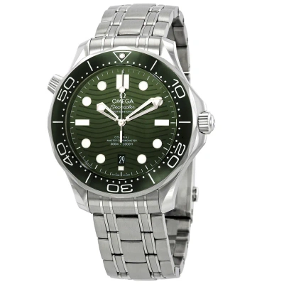 Omega Seamaster Diver Automatic Chronometer Green Dial Men's Watch 210.30.42.20.10.001