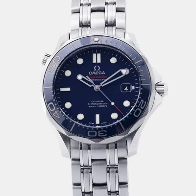 Pre-owned Omega Seamaster Diver300 212.30.41.20.03.001 Blue Stainless Steel Automatic Men's Watches 41mm