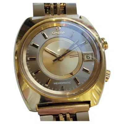 Pre-owned Omega Seamaster Memomatic Mens 1970s 40mm Gold Capped Automatic Alarm Ra693 In Multi