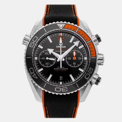 Pre-owned Omega Seamaster Planet Ocean 215.32.46.51.01.001 Black Stainless Steel Automatic Men's Watches 45mm