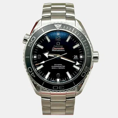 Pre-owned Omega Seamaster Planet Ocean 232.30.46.21.01.001 Automatic Stainless Steel Men's Wristwatch 45.5 Mm In Black
