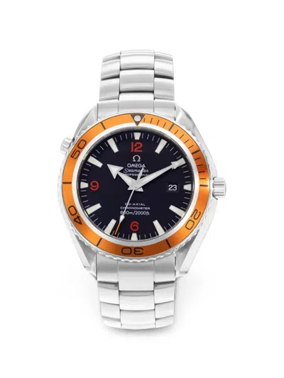 Pre-owned Omega Seamaster Planet Ocean 45mm Watch In Black