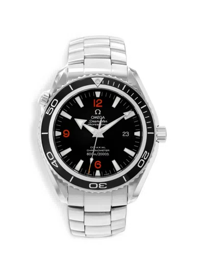 Pre-owned Omega Seamaster Planet Ocean 45mm Watch In Black
