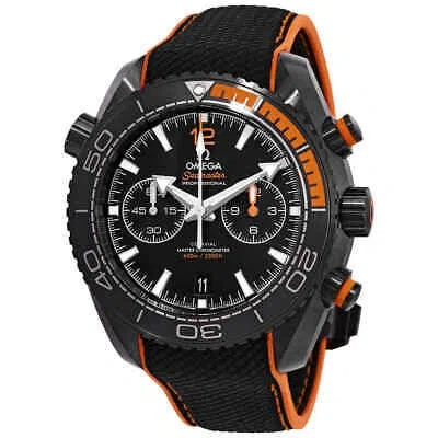 Pre-owned Omega Seamaster Planet Ocean Chronograph Automatic Black Dial Men's Watch