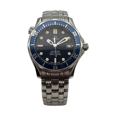 Pre-owned Omega Seamaster Professional 300m Midsize "james Bond" Blue Wave Dial 36mm