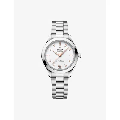 Omega Silver Seamaster Aqua Terra 150m Stainless-steel Watch 30mm In Metallic