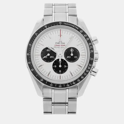 Pre-owned Omega Silver Stainless Steel Speedmaster 522.30.42.30.04.001 Manual Winding Men's Wristwatch 42 Mm