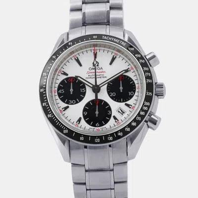 Pre-owned Omega Speedmaster 323.30.40.40.04.001 White Stainless Steel Automatic Men's Watches 40mm