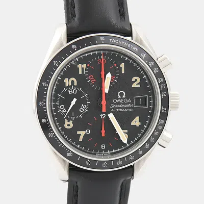 Pre-owned Omega Speedmaster 3513.53.00 Black Stainless Steel Automatic Men Wristwatch 39 Mm