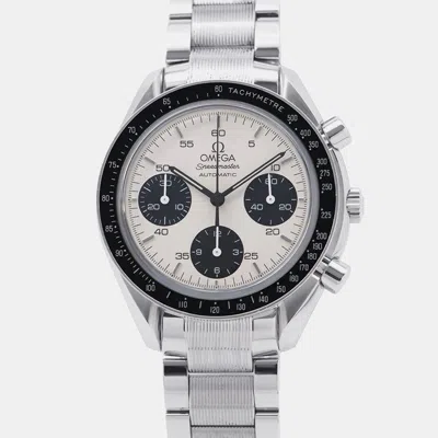 Pre-owned Omega Speedmaster 3539.31 Automaticwhite Stainless Steel Men's Wristwatch 39 Mm In White