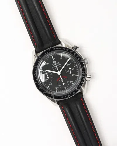 Omega Speedmaster 39mm Rare Ac Milan 100th Anniversary Watch Full Set 1999 Watch In Black