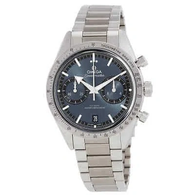 Pre-owned Omega Speedmaster 57 Chronograph Hand Wind Blue Dial Men's Watch