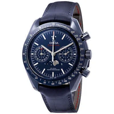 Pre-owned Omega Speedmaster Blue Ceramic Dial Automatic Men's Moonphase Watch