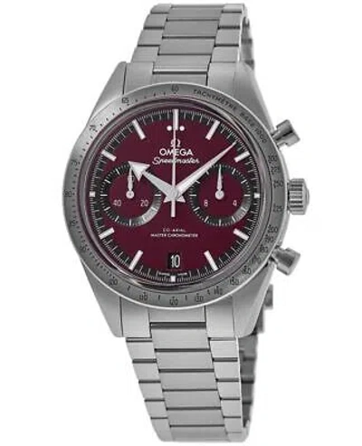 Pre-owned Omega Speedmaster Burgundy Dial Men's Watch 332.10.41.51.11.001