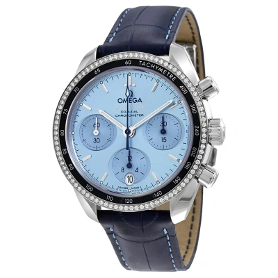 Omega Speedmaster Chronograph Automatic 38 Mm Watch 324.38.38.50.03.001 In Blue