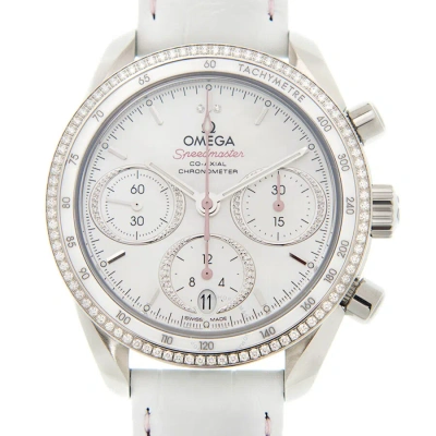 Omega Speedmaster Chronograph Automatic Chronometer Diamond White Dial Unisex Watch 324.38.38.50.55. In Metallic