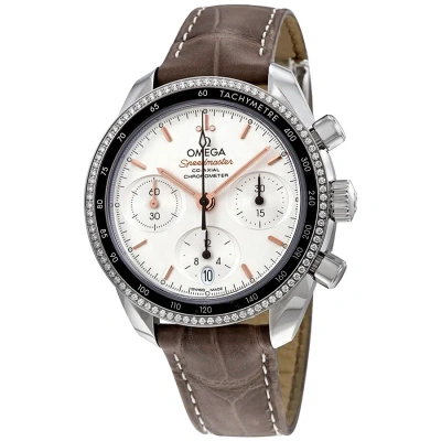 Omega Speedmaster Chronograph Automatic Ladies Diamond Watch 324.38.38.50.02.001 In Brown