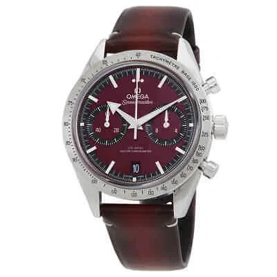 Pre-owned Omega Speedmaster Chronograph Automatic Red Dial Men's Watch 332.12.41.51.11.001