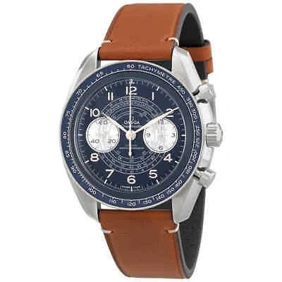 Pre-owned Omega Speedmaster Chronograph Hand Wind Blue Dial Mens Watch 329.32.43.51.03.001