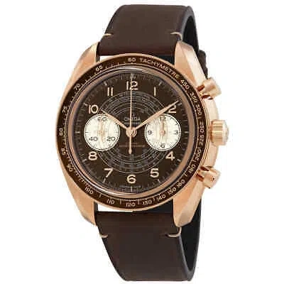 Pre-owned Omega Speedmaster Chronograph Hand Wind Brown Dial Men's Watch