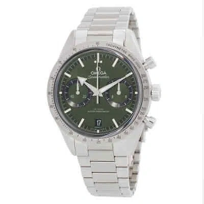 Pre-owned Omega Speedmaster Chronograph Hand Wind Green Dial Men's Watch