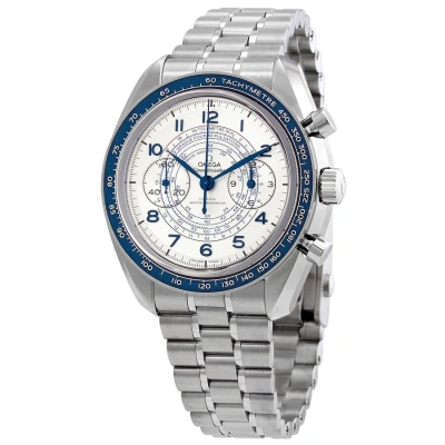 Omega Speedmaster Chronograph Hand Wind Silver Dial Men's Watch 329.30.43.51.02.001 In Blue