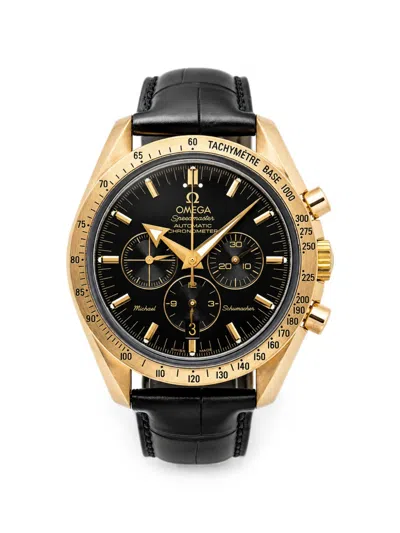 Pre-owned Omega Speedmaster Chronometer 39mm Watch In Black